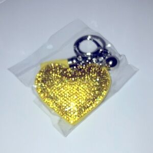 Gold/Yellow Heart Keychain